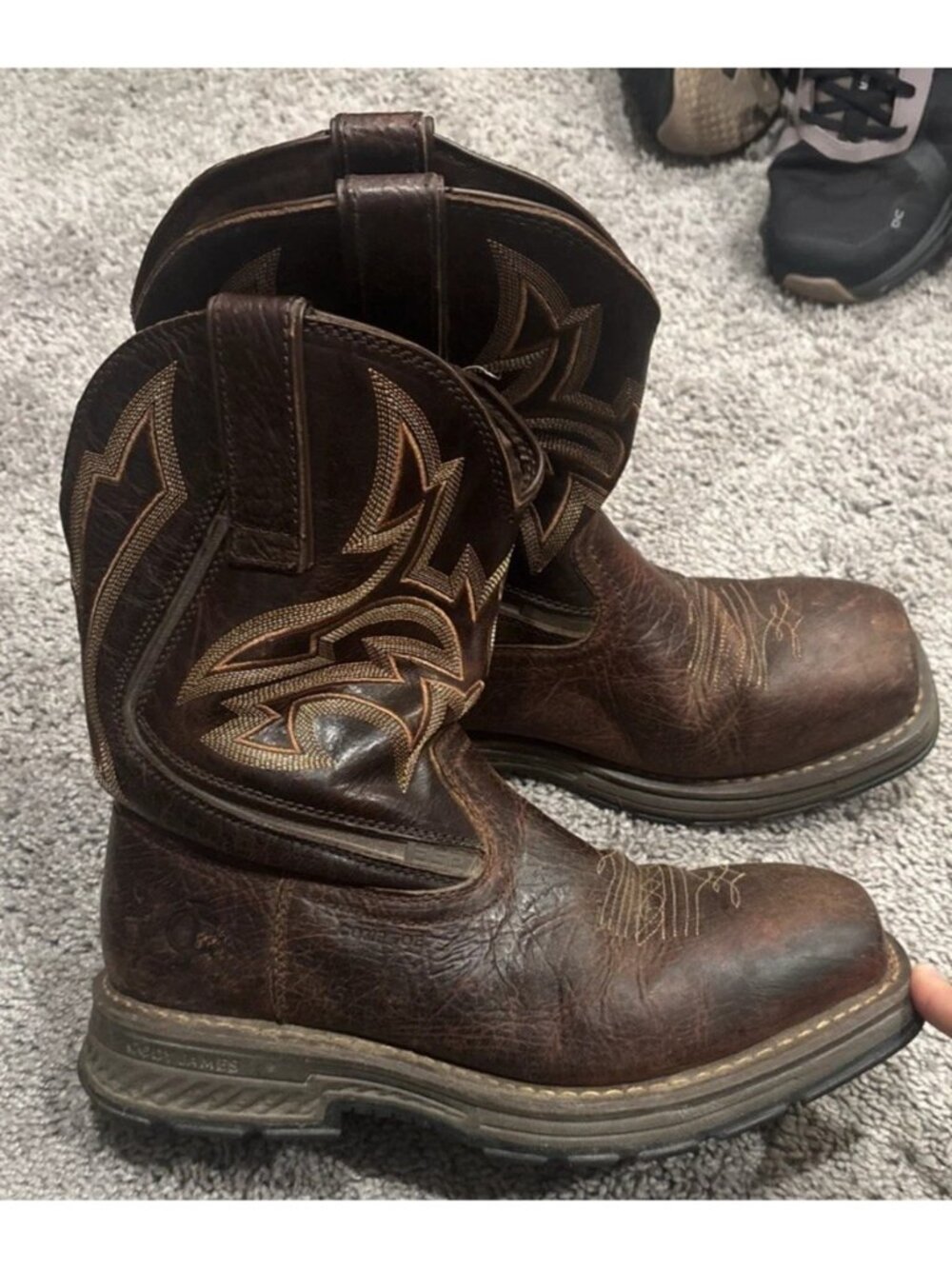 Cody James Disruptor Comp Toe Work Boot Brown Men's Size 10 D